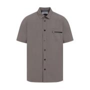 Taupe Matte Taffeta Shirt Herretøj