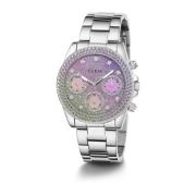 Elegant Multicolor Dial Stainless Steel Watch