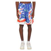 Flame Flag Mesh Shorts