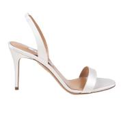 Hvide Satin Stiletto Hæle Pumps