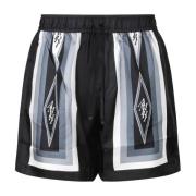 Diamant Silke Geometrisk Grafiske Shorts