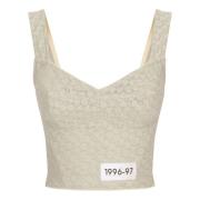 Blomstret Jacquard Korset Top