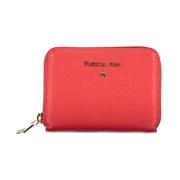 Pink Polyethylene Wallet with Multiple Compartments