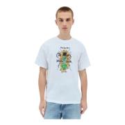 Grafisk Print Bomuld T-shirt