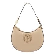 Beige Hobo Taske med Blomst Charme