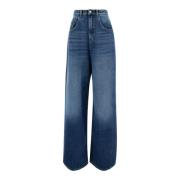 Bred pasform Denim Jeans med Logo Patch