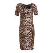 Leopard Print Vendbar Kjole