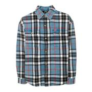 Check Overshirt med knaplukning