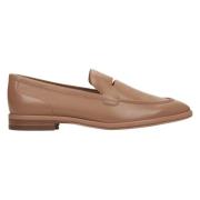 Brune læderloafers