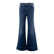 Indigo High Waist Flared Jeans