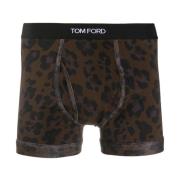 Leopard Print Boxer Undertøj Brun