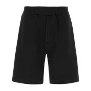 Sorte bomuld Bermuda shorts