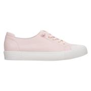 Rosa Læder Lav-Top Sneakers