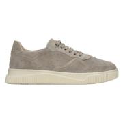 Luksus Velour Sneakers Grå Beige