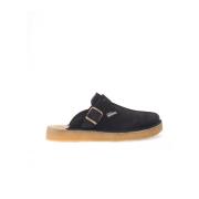 Sorte Suede Trek Mules