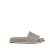 Strass Strap Flad Sandal