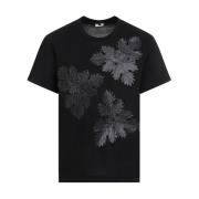 Sort Blad Print T-Shirt