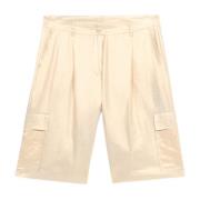 Guldtryk Linnedblandings Bermuda Shorts