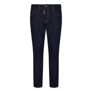 Slim-Fit Navy Blue Denim Jeans