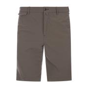 Brun Stretch Bomuld Bermuda Shorts