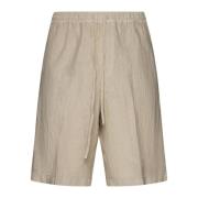 Beige Linned Shorts