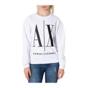 Hvid Print Sweatshirt Forår/Sommer Kvinder