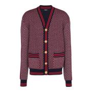 Monogrammeret uld cardigan