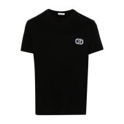 Sort T-shirt med VLogo-patch