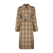 Vintage Check Trench Coat