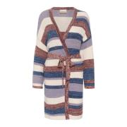 Stribet Strik Cardigan Patchwork