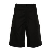 Sort Bermuda Shorts med Frontlukning