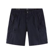 Blå Cargo Shorts Bermuda Casual