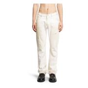 Ecru Paint Stains Low Rise Jeans