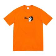 Klassisk Kærlighed Tee Orange Grafisk Bomuld