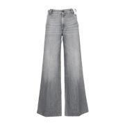 Højtaljet Wide Leg Denim Jeans