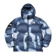 Bleached Denim Print Nuptse Jakke