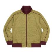 Gentag Track Jacket Olive Logo Jacquard