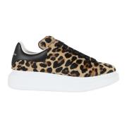 Leopard Sort Læder Sneaker