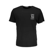 Sort T-shirt med logo print