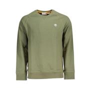 Klassisk Grøn Børstet Crew Neck Sweatshirt