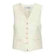 Vanilla-tone Vest med Logo Motif