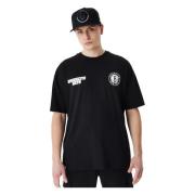 Sort Nets NBA Grafisk T-shirt