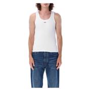 Hvid Ribbet Tank Top