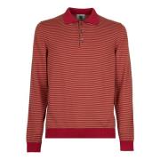 Rød Windsor Stripe Polo Skjorte