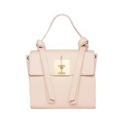 Béatrice beige/pink lædertaske