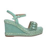 Rhinestone Strap Kilehæl Sandal