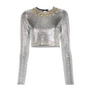 Metal Mesh Sweater med Studs