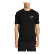 Ensfarvet Logo Broderet T-shirt