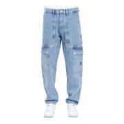 Cargo Jeans Afslappet Pasform Utility Stil