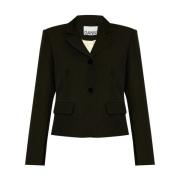 Sort Knappet Blazer